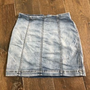 Free people modern femme denim skirt